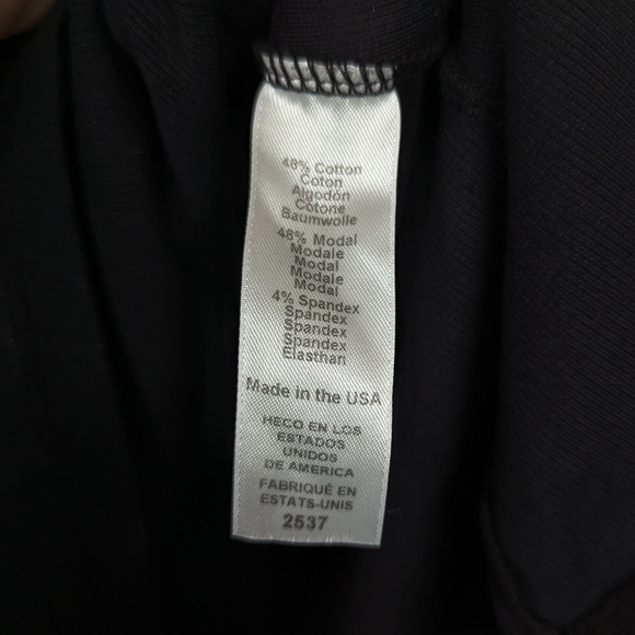 NWT Michael Stars Black Ultra Ribbed Mona Ruched Side Mini Dress Size S - Picture 7 of 10